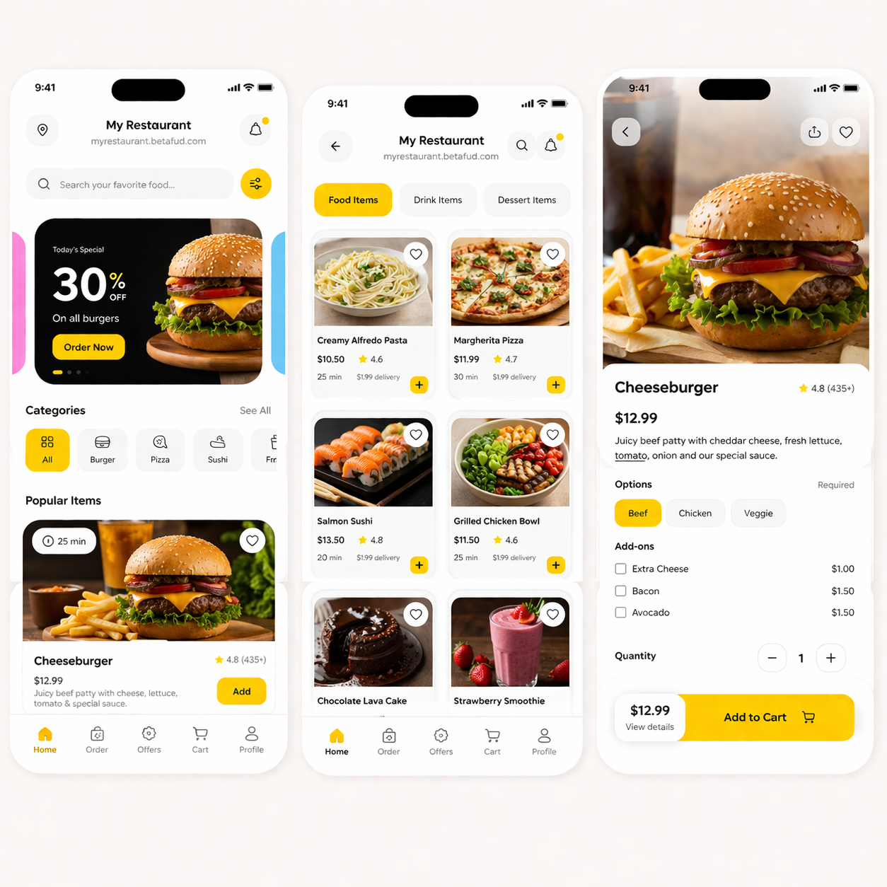 How the subdomain works for restaurants